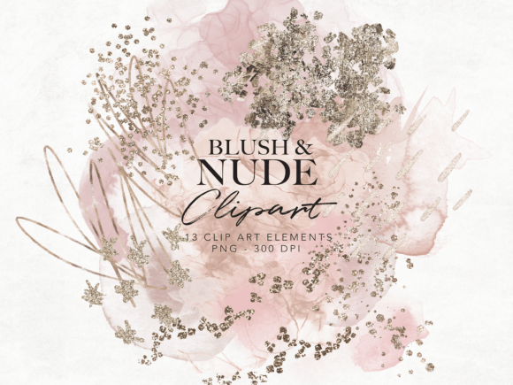 Blush Watercolor Splashes Clipart: A Designer's Go-To Asset