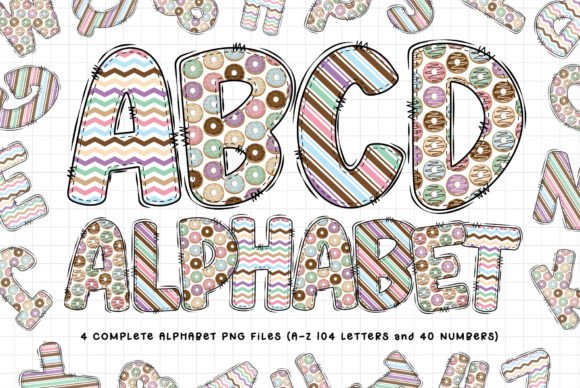 Donut PNG Sublimation: A Sweet Alphabet for Creative Projects