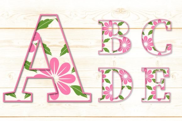 Floral Doodle Alphabet Letters for Creative Projects