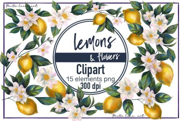 Freshen Your Designs with Lemons Clipart: Summer Fruit Clipart PNG