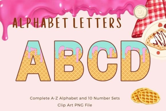Ice Cream Drip Alphabet Sublimation Font: A Sweet Design Asset