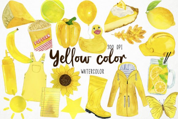 Infuse Your Projects with Warmth: Using Watercolor Yellow Clipart