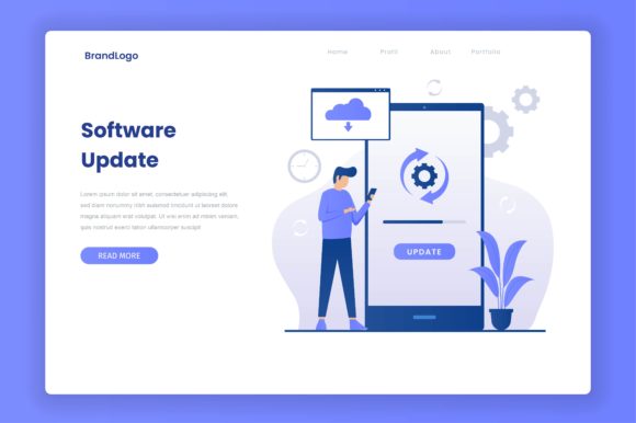 Software Update Illustration Concept: A Modern Visual Language
