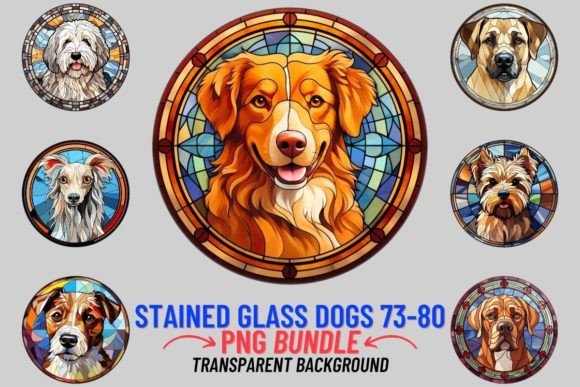 Stained Glass Dogs Sublimation 73-80: A Creative Asset Review