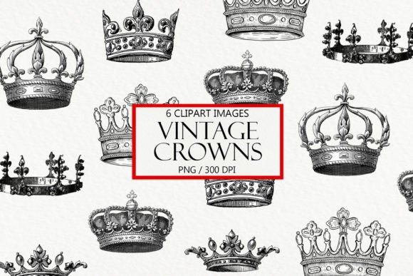 Timeless Elegance: Using Vintage Royal Crowns Clipart in Your Designs