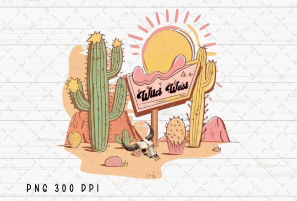 Unleash Your Inner Pioneer with Wild West Cowboy Cowgirl Cactus PNG