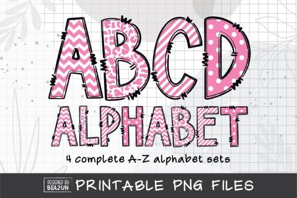 Unlocking Creative Potential with Pink Alphabet Doodle Letters