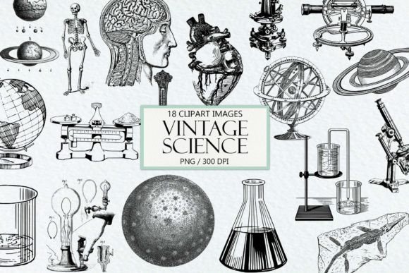 Vintage Science Clipart: Timeless Imagery for Modern Projects