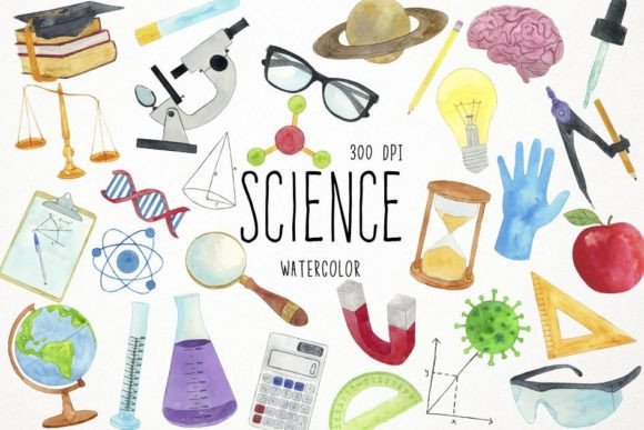 Watercolor Science Clipart: A Laboratory of Creative Potential